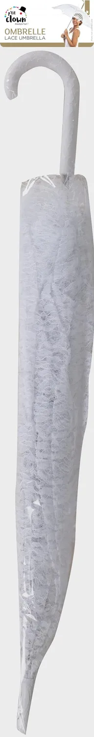 P'tit Clown 11070 Ombrellino in Pizzo Bianco 70 cm