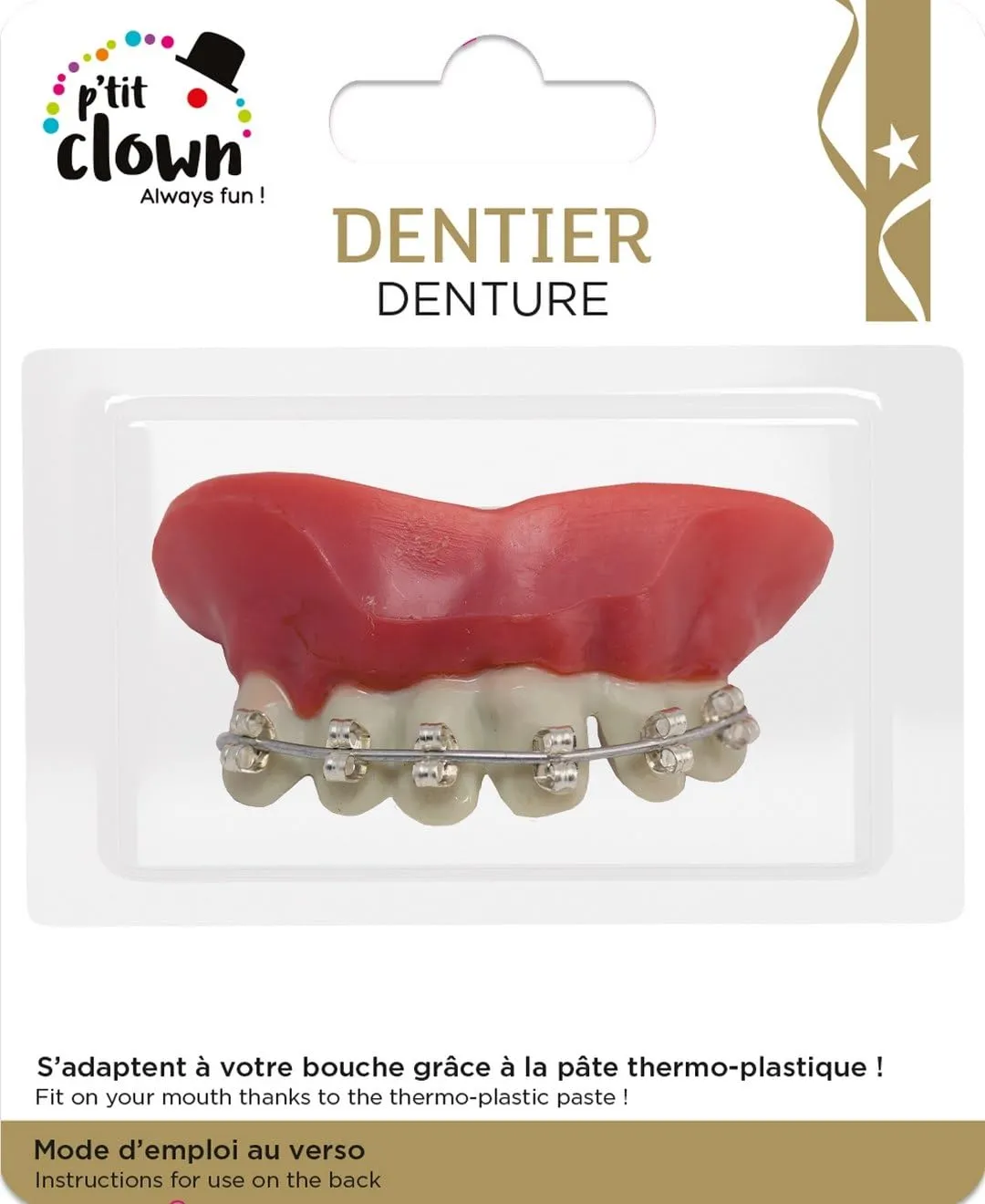 P'tit Clown Dentiera Finta denti finti adulto taglia unica