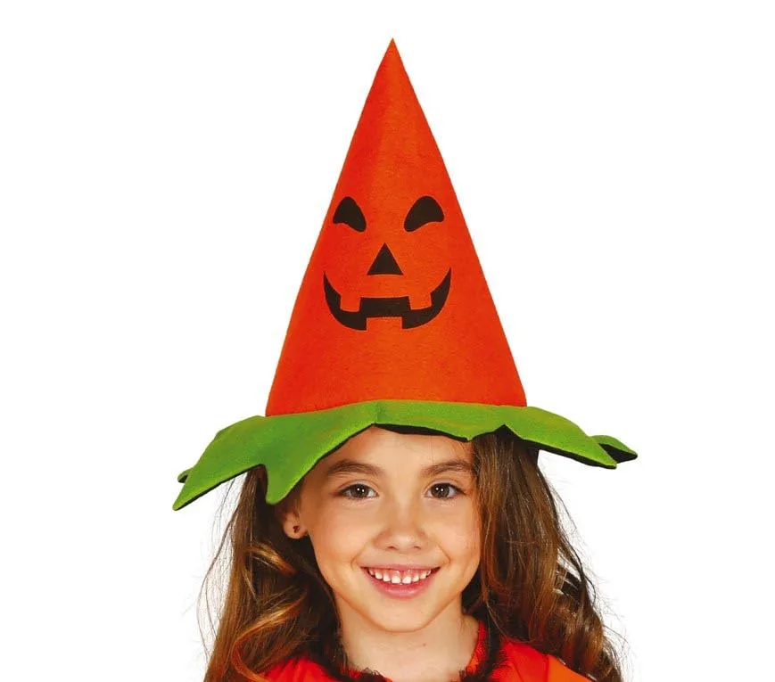 Fiestas Guirca 13786 Cappello Zucca Bambino Feltro Arancione