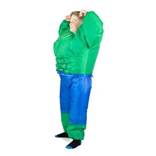 Bodysocks Hulk costume gonfiabile bambini verde