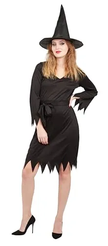 P'tit Clown Re22113 Costume Strega Nero Adulto L/XL