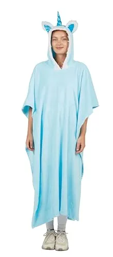 P'tit Clown 97002 poncho blu pastello costume adulto
