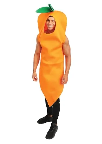 P'tit Clown Carota costume adulto taglia unica arancione