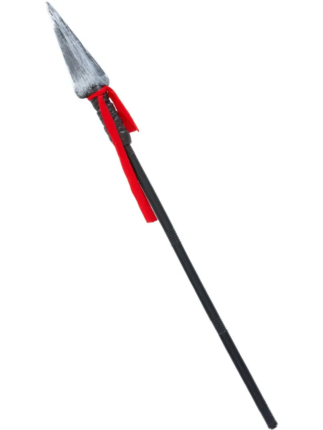 Smiffys Gladiatore Lancia Allungabile Nera Argento