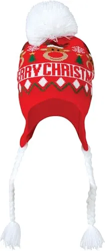 Fiestas Guirca cappello renna rosso Merry Christmas costume