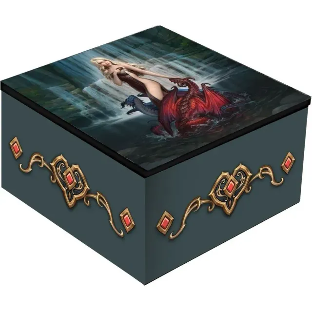 La Bottega di Merlino Cofanetto Drago Rosso con specchio 10x10