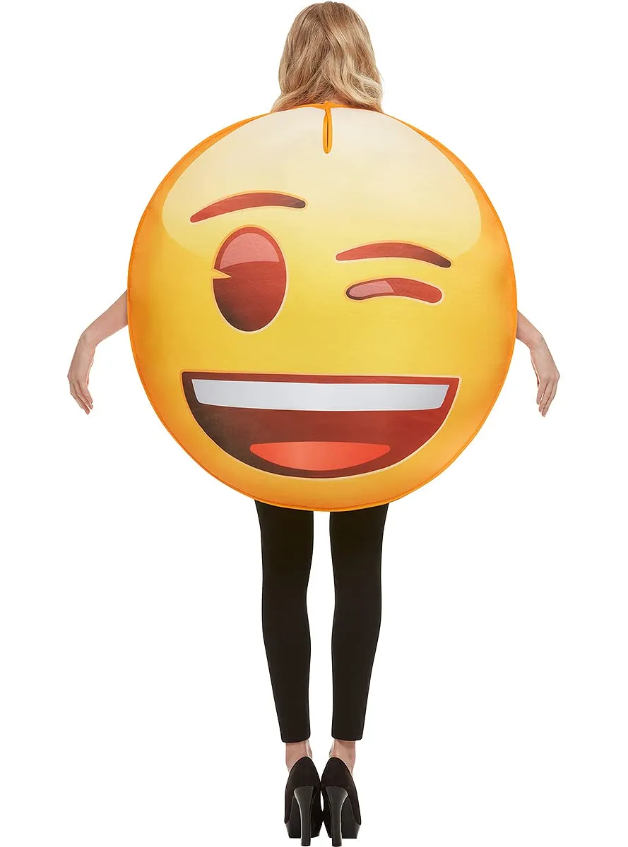 Funidelia Emoji Occhiolino costume giallo taglia Standard