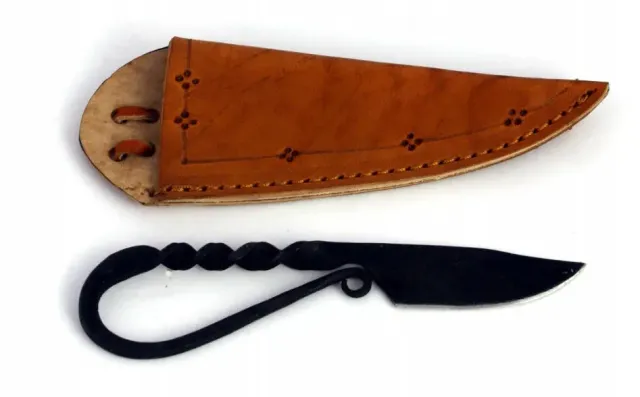 La Bottega di Merlino Coltello Medievale 13,5 cm in Acciaio