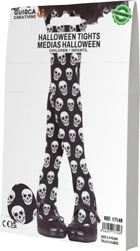 Guirca Collant con Teschi accessorio bambina Halloween