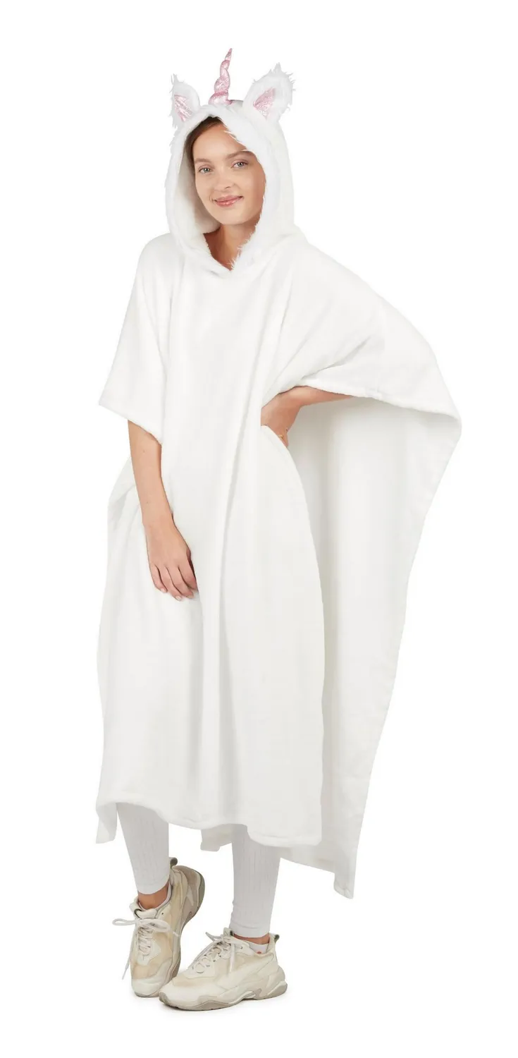 P'tit Clown 97004 Poncho Bianco Adulto Carnevale