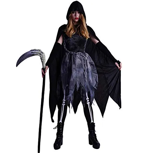 SEA HARE Costume Fantasma donna con mantello taglia unica