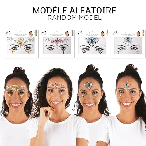 P'tit Clown IV strass adesivi viso modello casuale