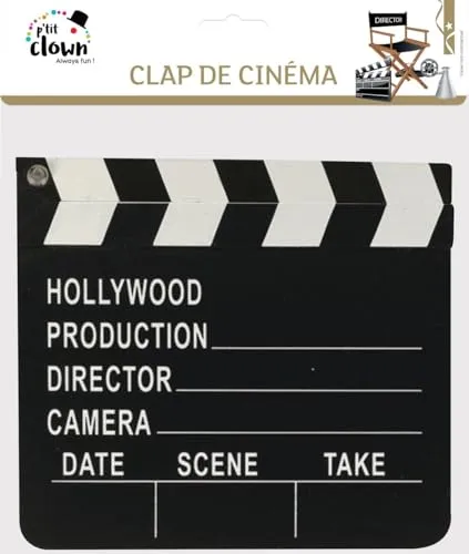P'tit Clown 10031 clap cinema legno nero 20x18 cm