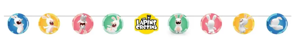 P'tit Clown Conigli Cretini 23338 ghirlanda 3,6 m compleanno