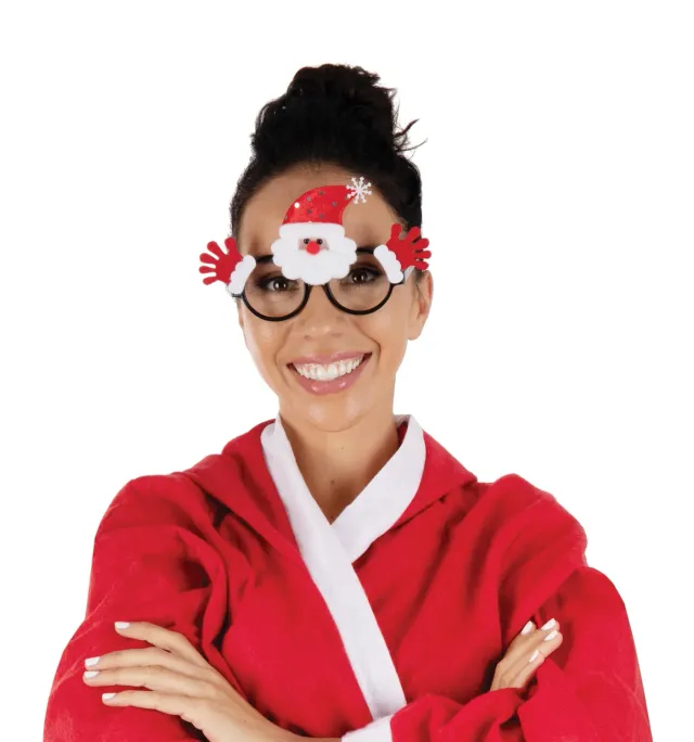 P'tit Clown re19630 Occhiali Babbo Natale Adulto Festa
