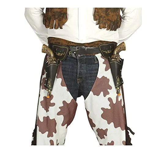 Fiestas Guirca Cinturone con Pistole Cowboy Marrone Adulti