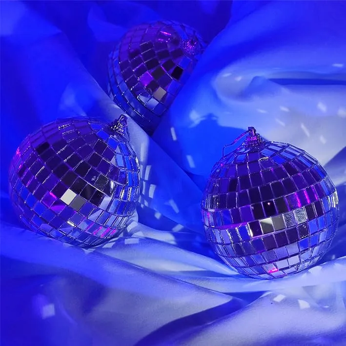 P'tit Clown 23458 Palline Specchiate 8 cm Set 3 Pezzi