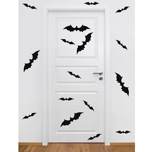 P'tit Clown re22936 adesivi pipistrello 60 pezzi neri 3D