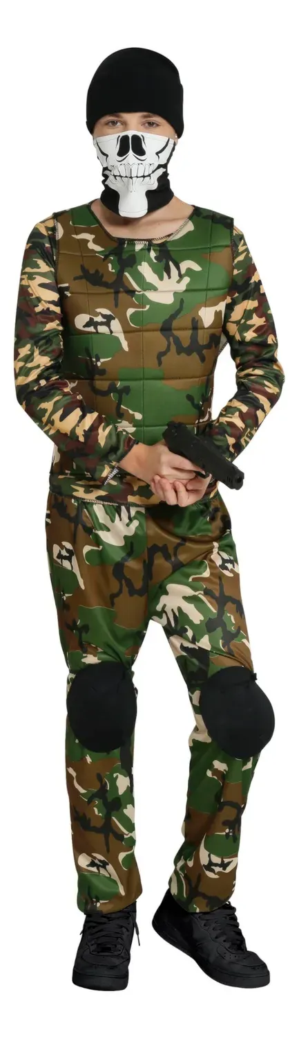 Guirca Militare costume soldato 14-16 anni mimetico