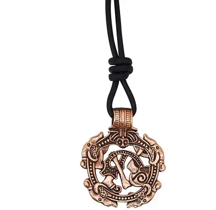 La Bottega di Merlino Collana Bronzo Serpente Nordico 3,5cm
