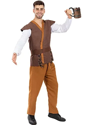 Funidelia Oste Medievale costume uomo marrone tunica