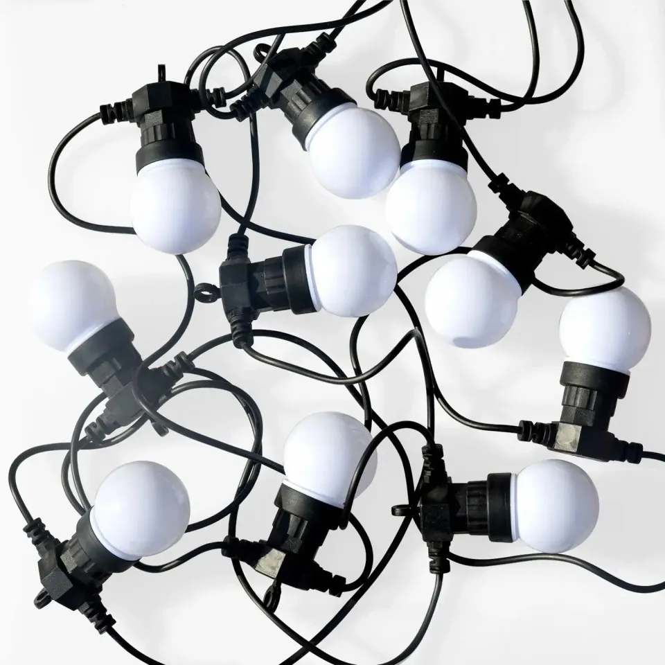 Guirca Ghirlanda 10 Lampadine Bianche decorazione giardino