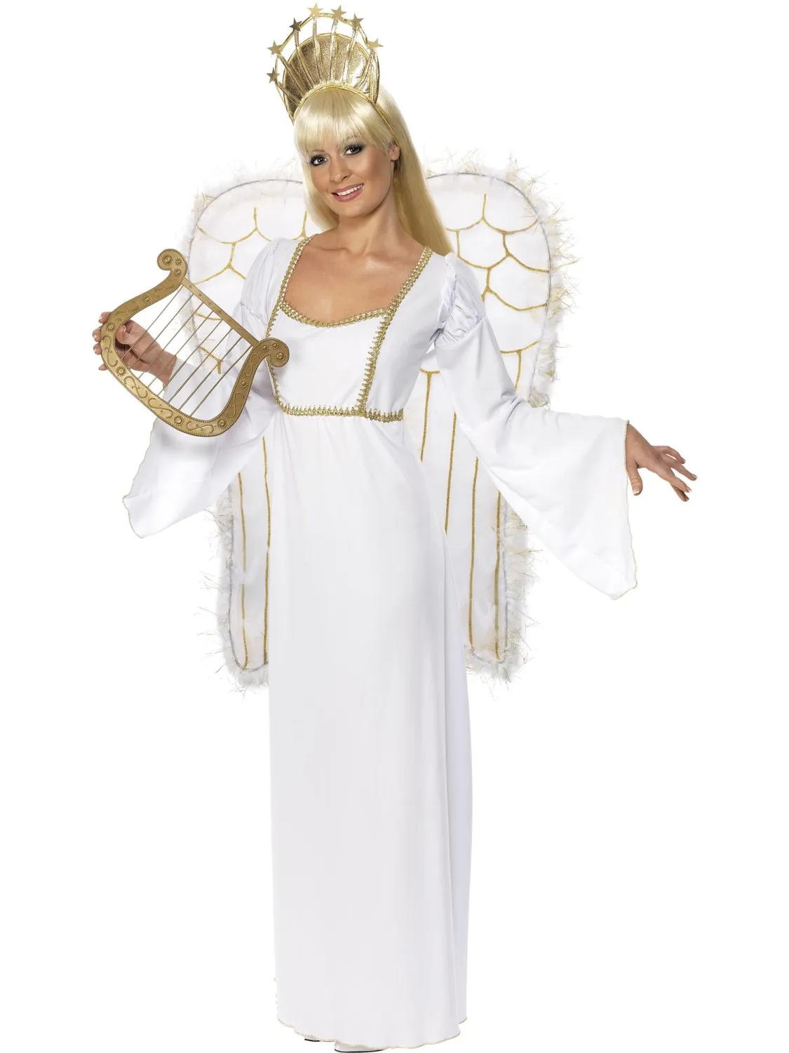 Smiffys Angelo Deluxe costume donna bianco-oro M