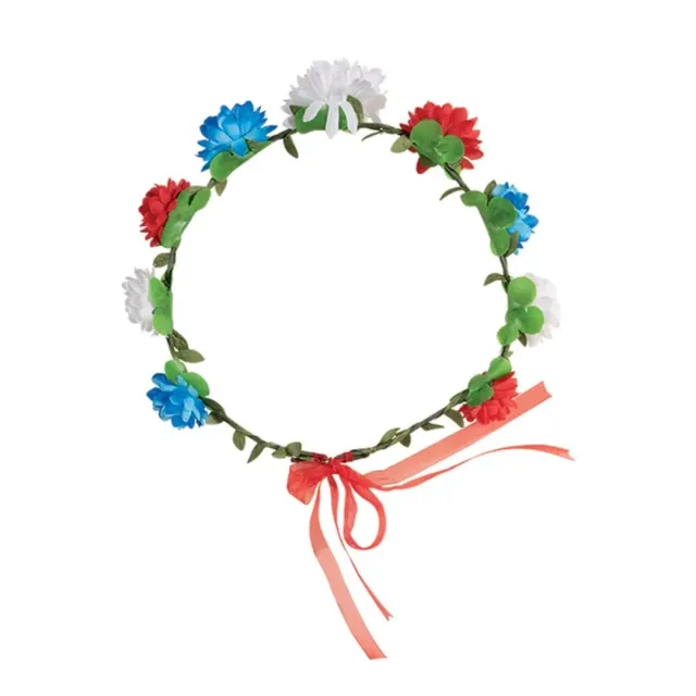 P'tit Clown re88180 Corona Fiori Blu Bianco Rosso Festa