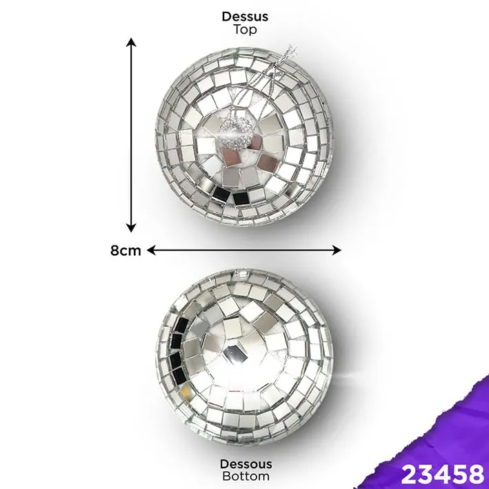 P'tit Clown 23458 Palline Specchiate 8 cm Set 3 Pezzi
