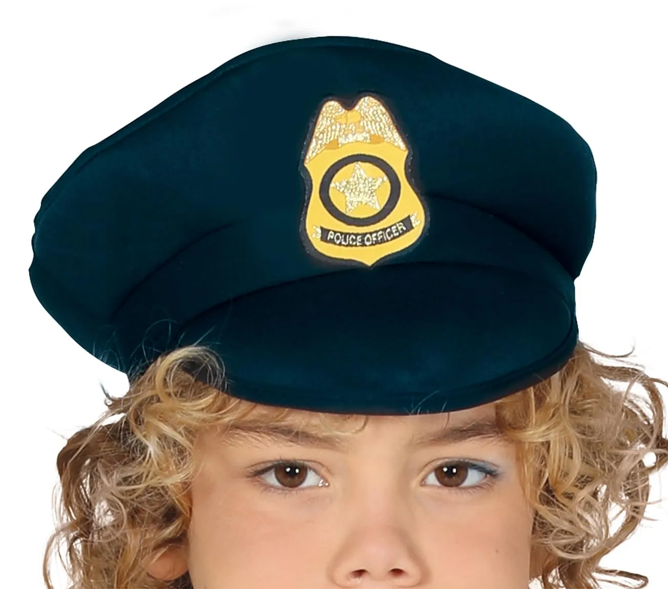 Guirca Poliziotto costume bambino blu oro con cappello