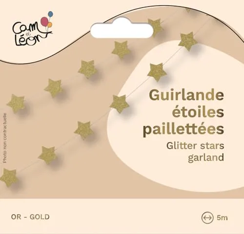 P'tit Clown RE22605 ghirlanda mini stelle oro 3 m