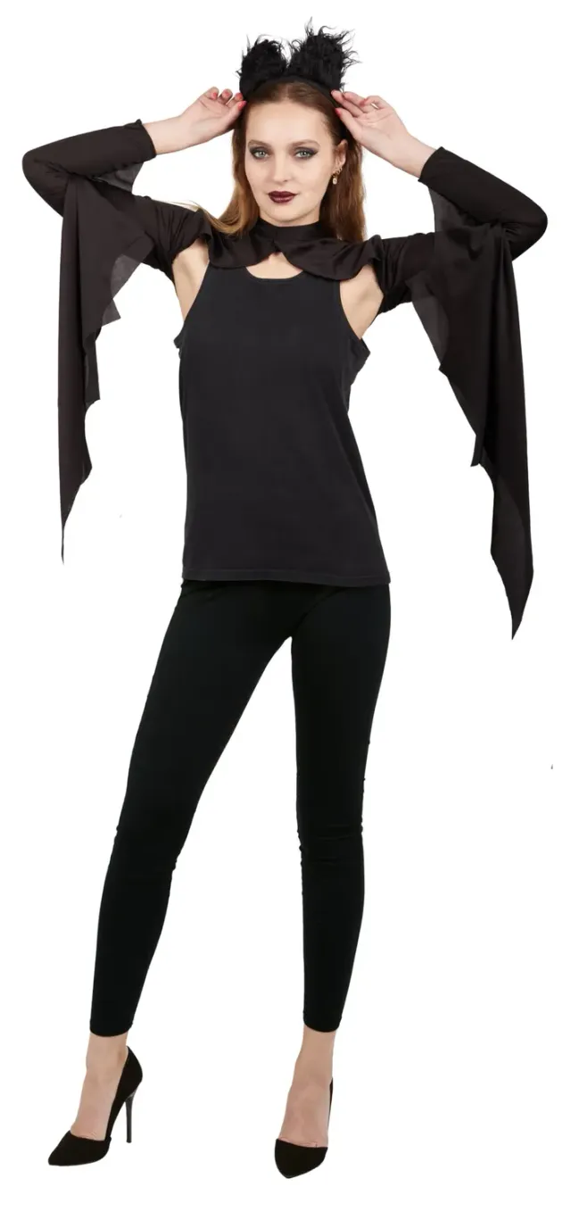 P'tit Clown 22184 Set Pipistrello Cerchietto Bolero Nero