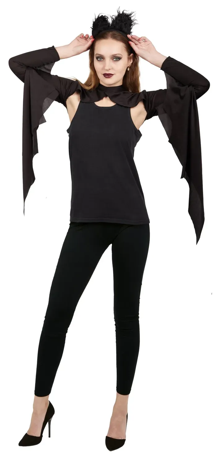 P'tit Clown 22184 Set Pipistrello Cerchietto Bolero Nero