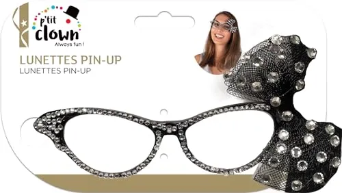 P'tit Clown Pin-Up occhiali costume adulto