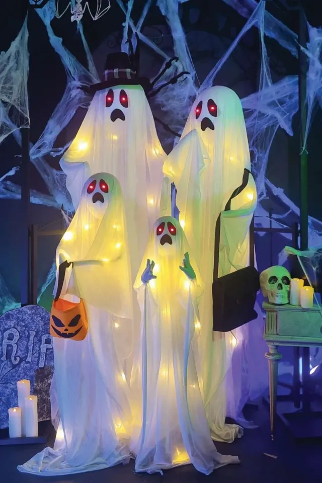 P'tit Clown Fantasmi decorazione Halloween 160 cm 4 pezzi