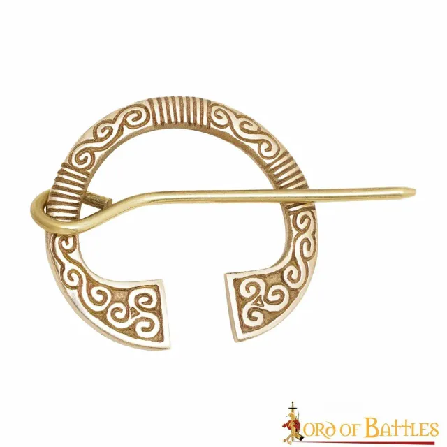 La Bottega di Merlino fibula spilla ottone puro 5 cm