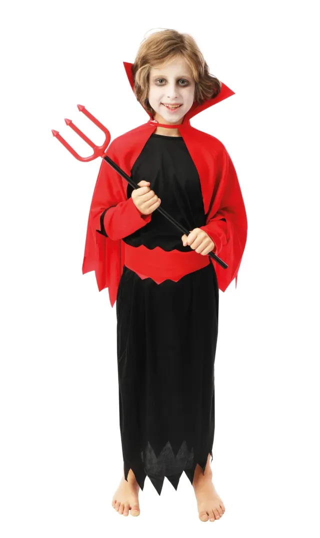 P'tit Clown costume diavoletto bambino rosso