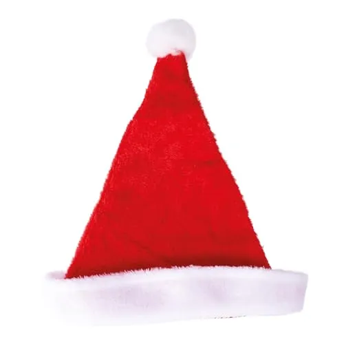 P'tit Clown Berretto Natale Bambino Peluche Rosso