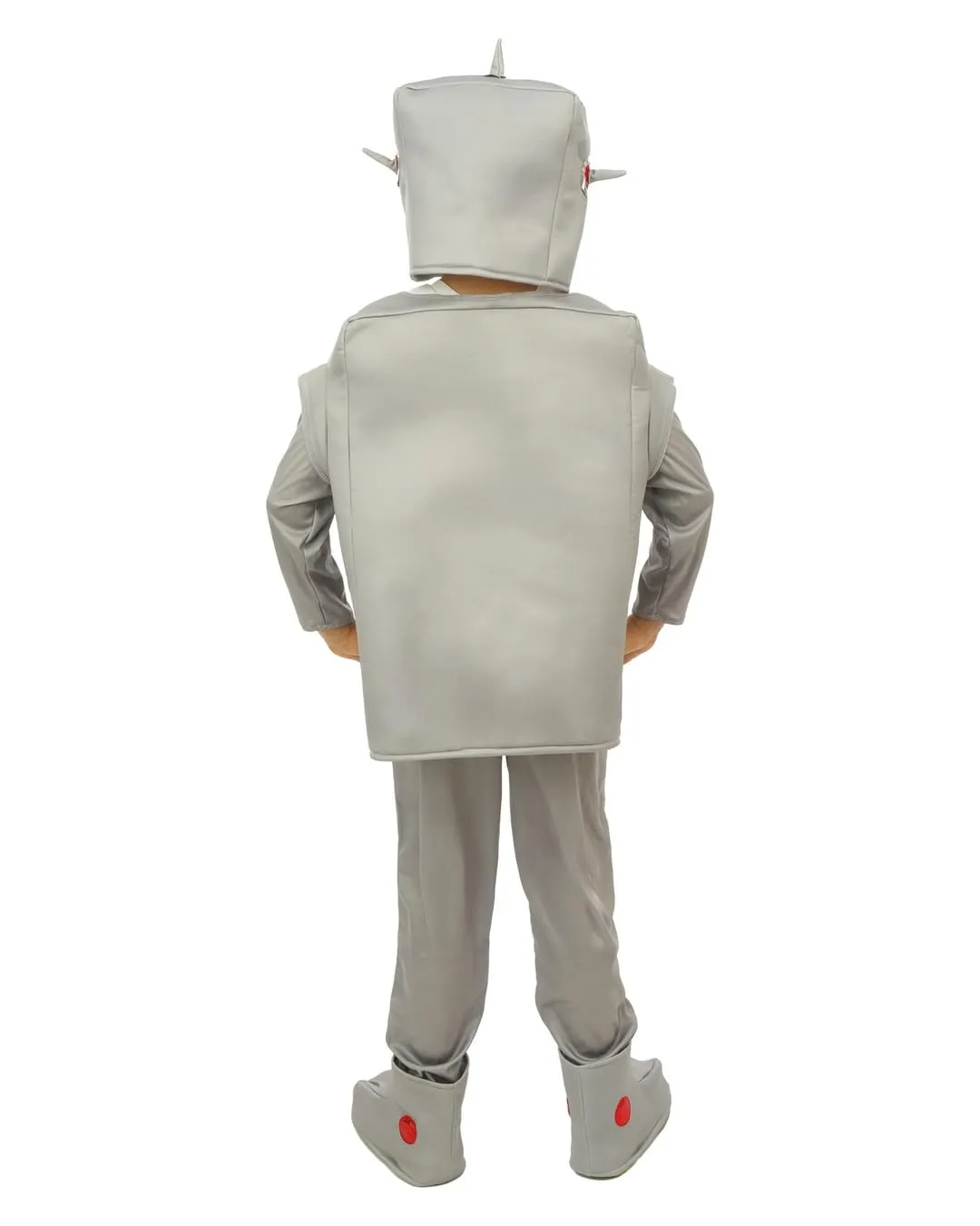 P'tit Clown costume robot bambino 7-9 anni grigio completo