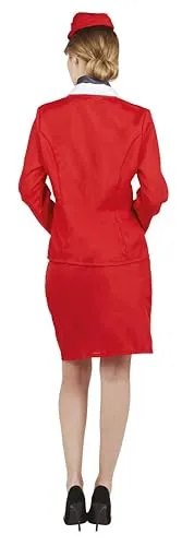 P'tit Clown re66626 costume hostess rosso L/XL Carnevale