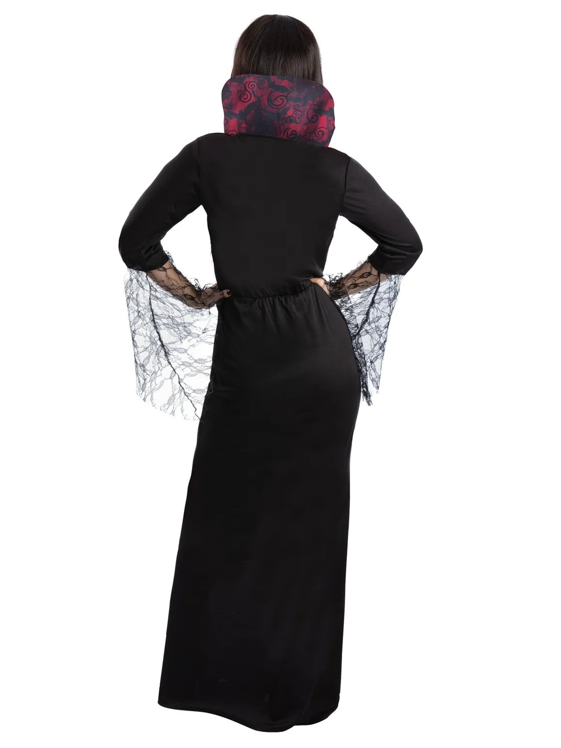 Smiffys Vampiress costume donna nero rosso con collare