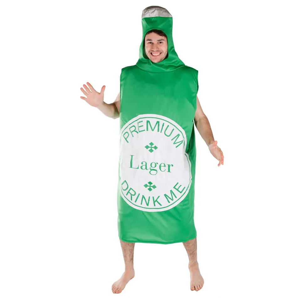 Bodysocks Bottiglia di Birra Costume Adulti Taglia Unica per Halloween