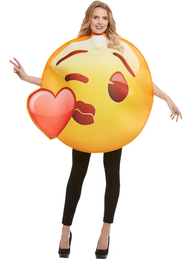 Funidelia Emoji Bacio di Cuore Costume Standard Giallo