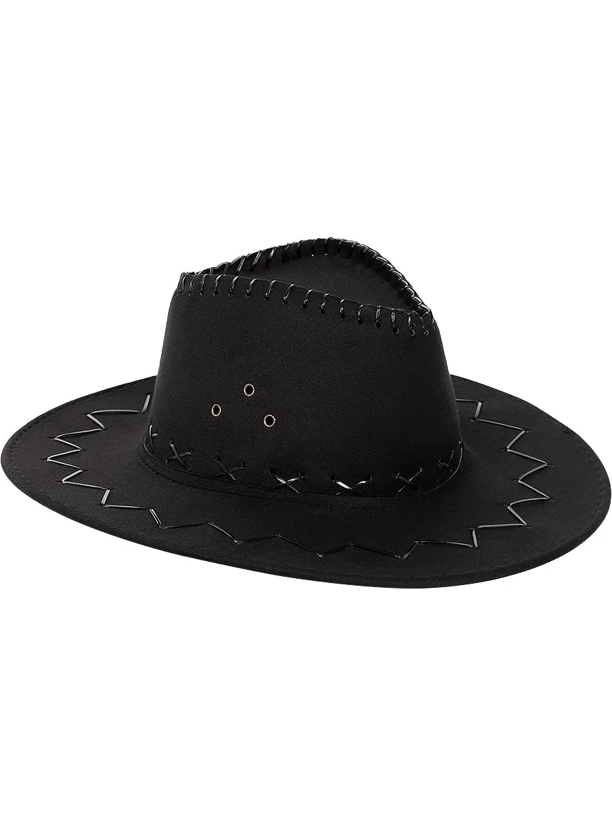 Funidelia Western Cowboy cappello adulto nero
