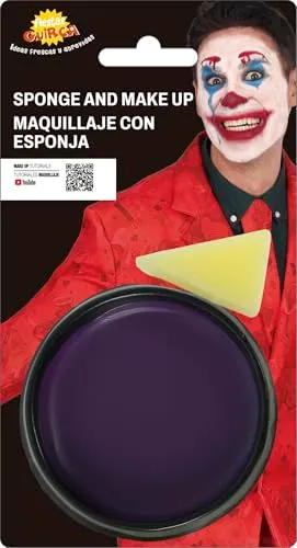 Guirca Trucco Olio Lilla 9 g con Spugna coprente