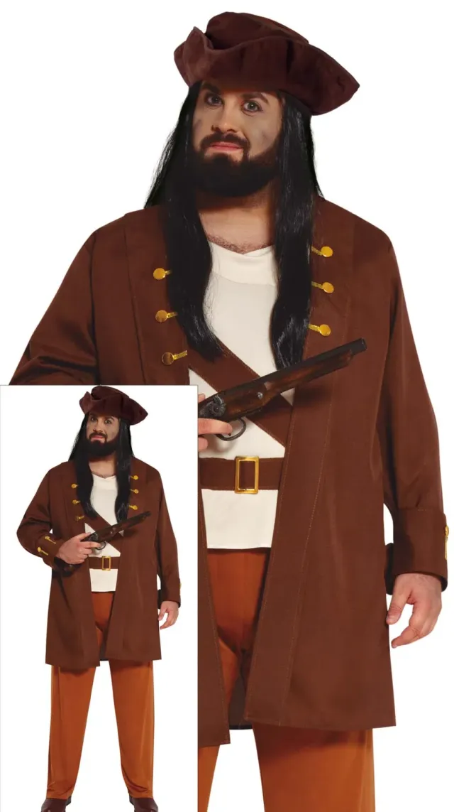 Guirca Pirata Capitano costume 14-16 anni marrone