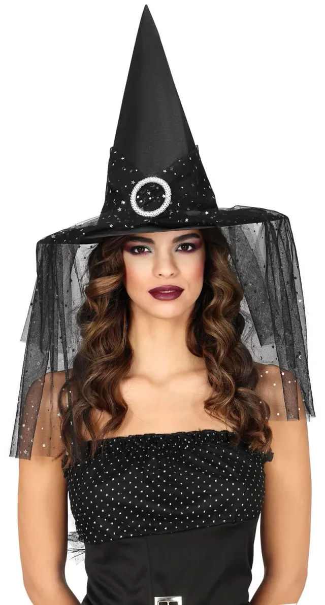 Fiestas Guirca Cappello Strega costume donna nero