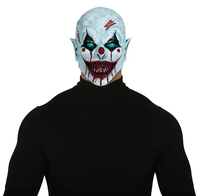 Fiestas Guirca Clown Spaventoso maschera testa intera adulto