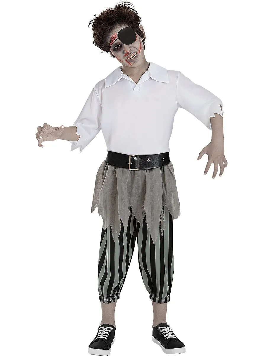 Funidelia Pirata Zombie costume bambino nero horror