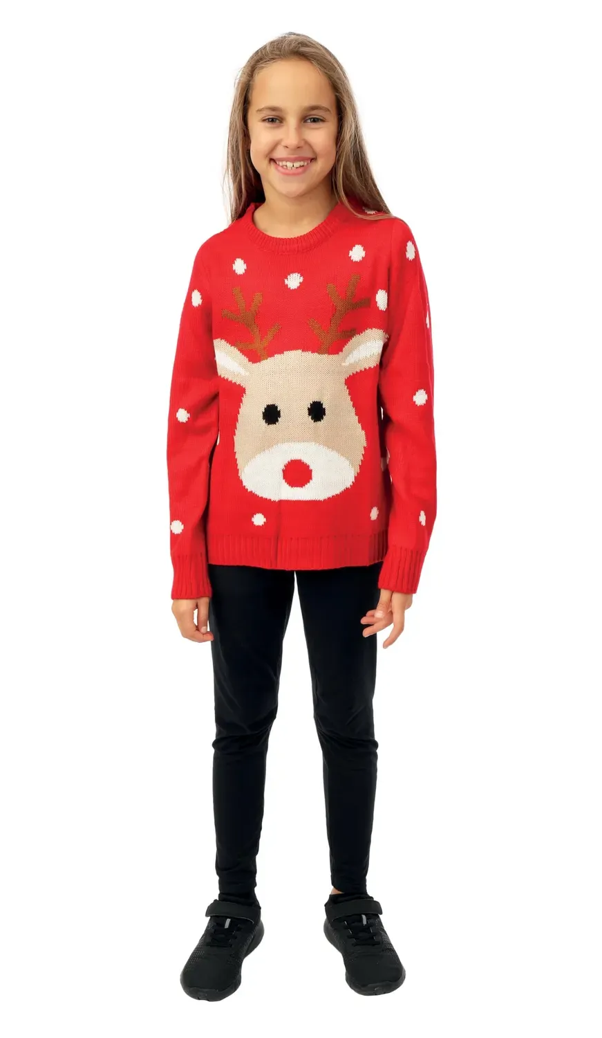 P'tit Clown Re48132 maglione natalizio bambini renna 10/12 anni
